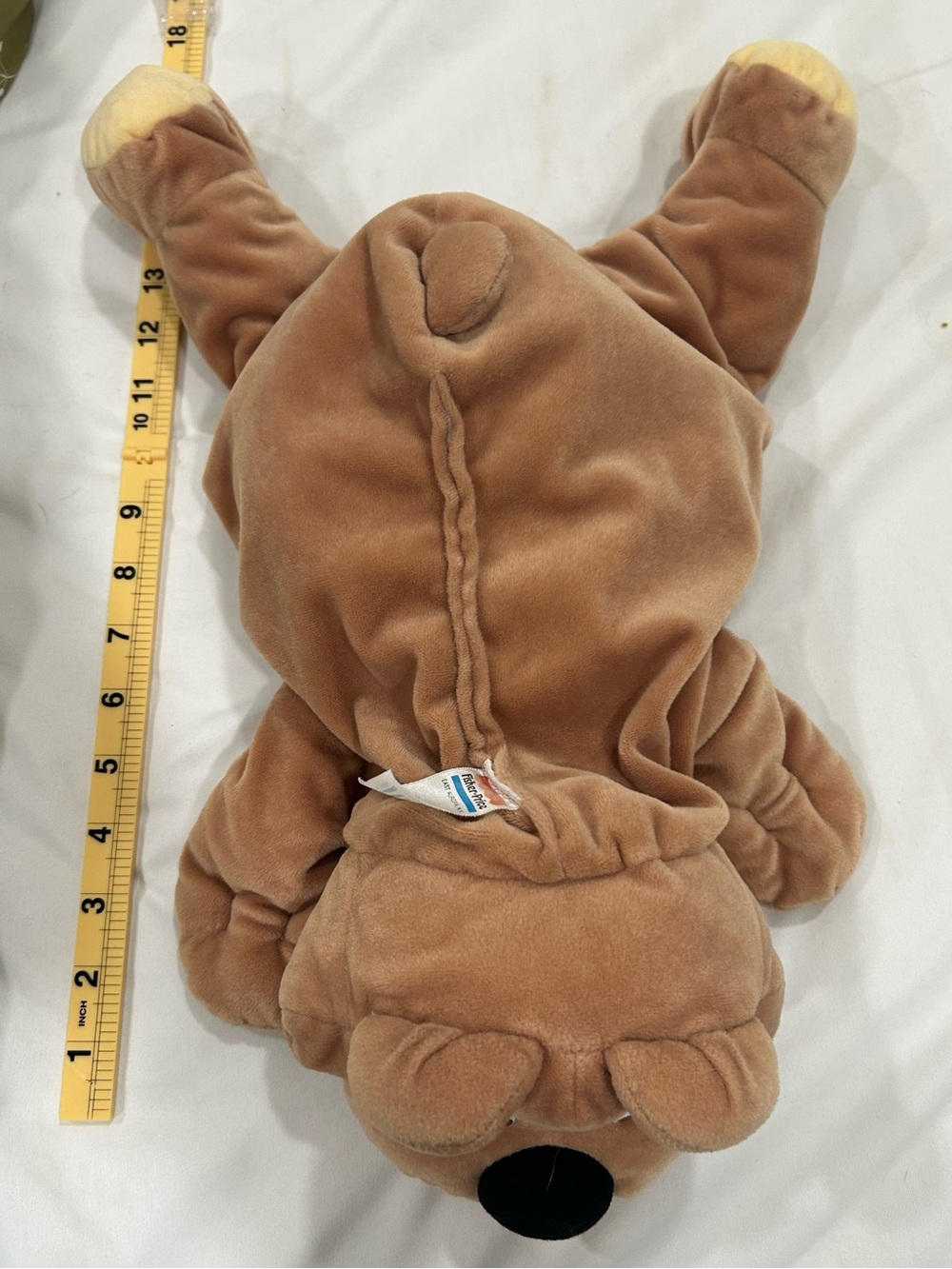 Vintage 1993 Fisher Price Rumple Bear Plush Tan 17” Model 6811 Stuffed Animal